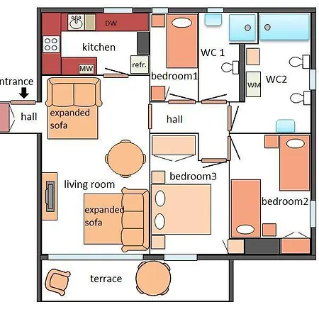 アパート Bitacora Comfortable Quiet Flat Near The *